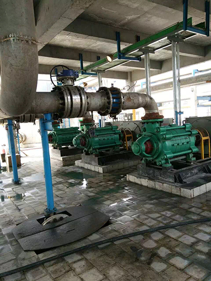 山东章丘化工厂D280-65*6卧式多级离心水泵使用现场